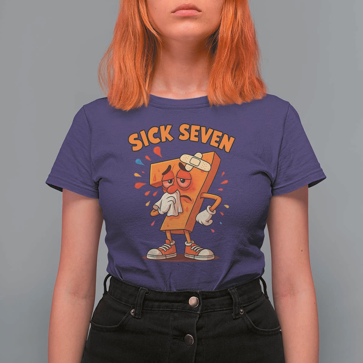 Funny Sick Seven 67 Meme T Shirt For Women Six Seven Wordplay - Wonder Print Shop