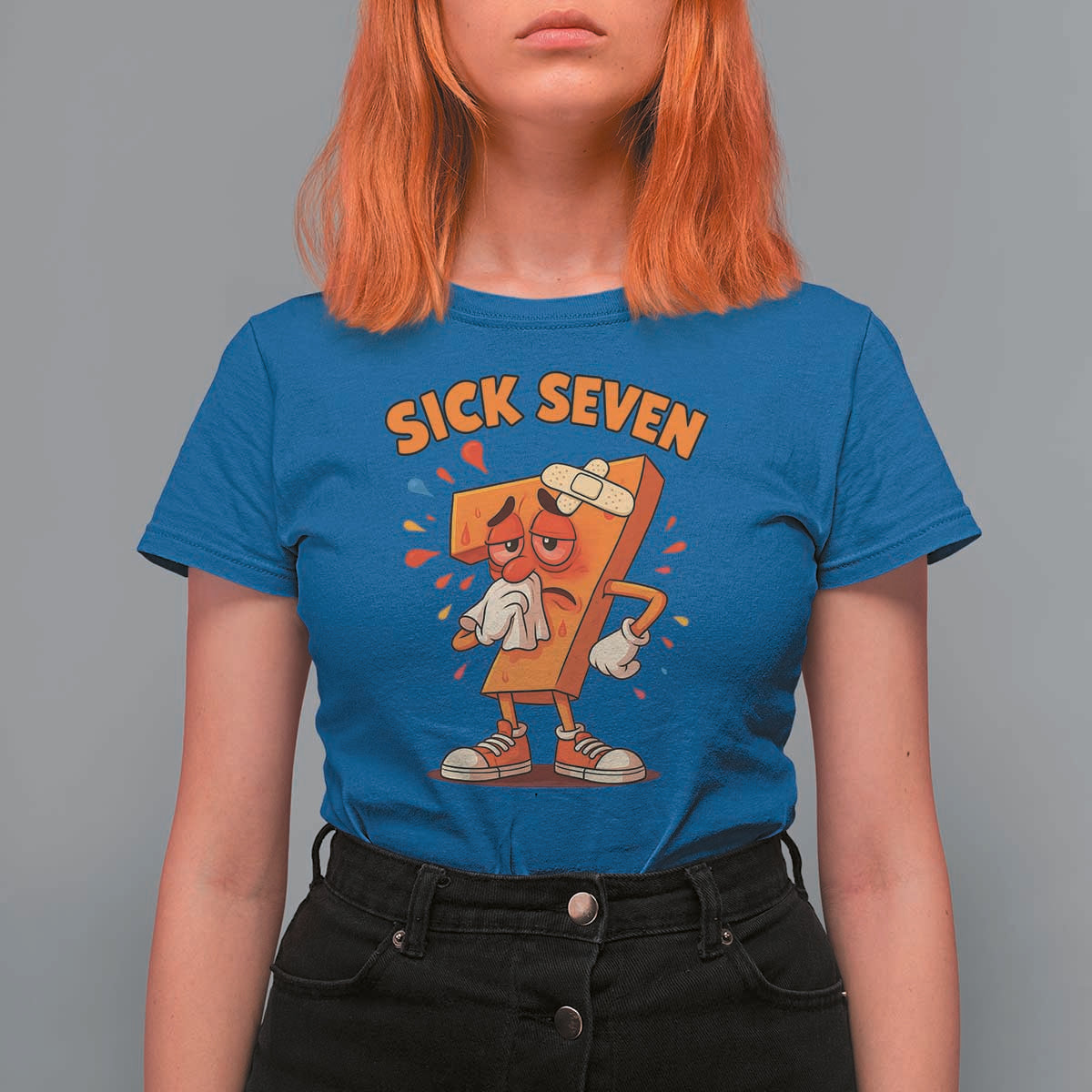 Funny Sick Seven 67 Meme T Shirt For Women Six Seven Wordplay - Wonder Print Shop