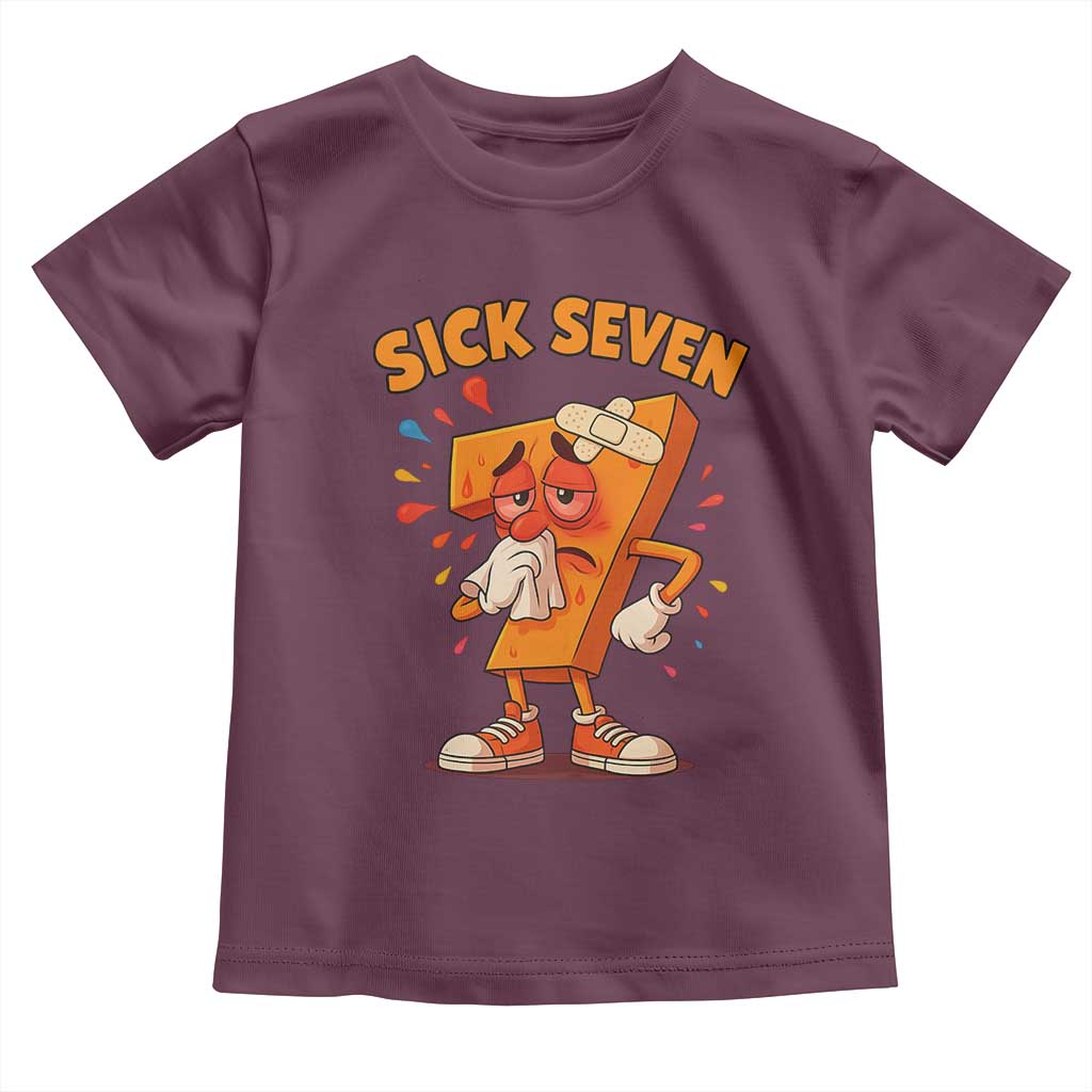 Funny Sick Seven 67 Meme Toddler T Shirt Six Seven Wordplay - Wonder Print Shop