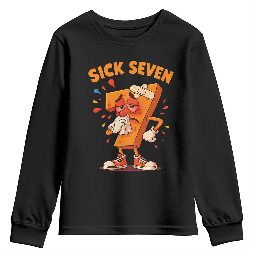Funny Sick Seven 67 Meme Youth Sweatshirt Six Seven Wordplay - Wonder Print Shop