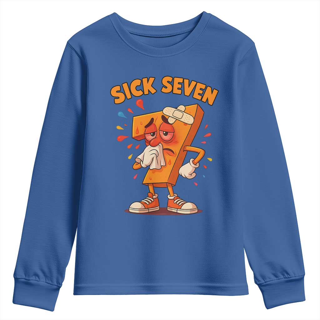 Funny Sick Seven 67 Meme Youth Sweatshirt Six Seven Wordplay - Wonder Print Shop