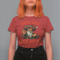 Funny Mexican Christmas 67 T Shirt For Women Santa Says Seis Siete Cholo Claus - Wonder Print Shop