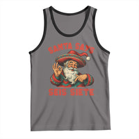 Funny Mexican Christmas 67 Tank Top Santa Says Seis Siete Cholo Claus - Wonder Print Shop