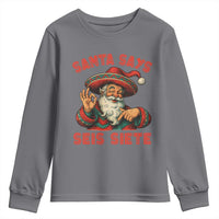 Funny Mexican Christmas 67 Youth Sweatshirt Santa Says Seis Siete Cholo Claus - Wonder Print Shop