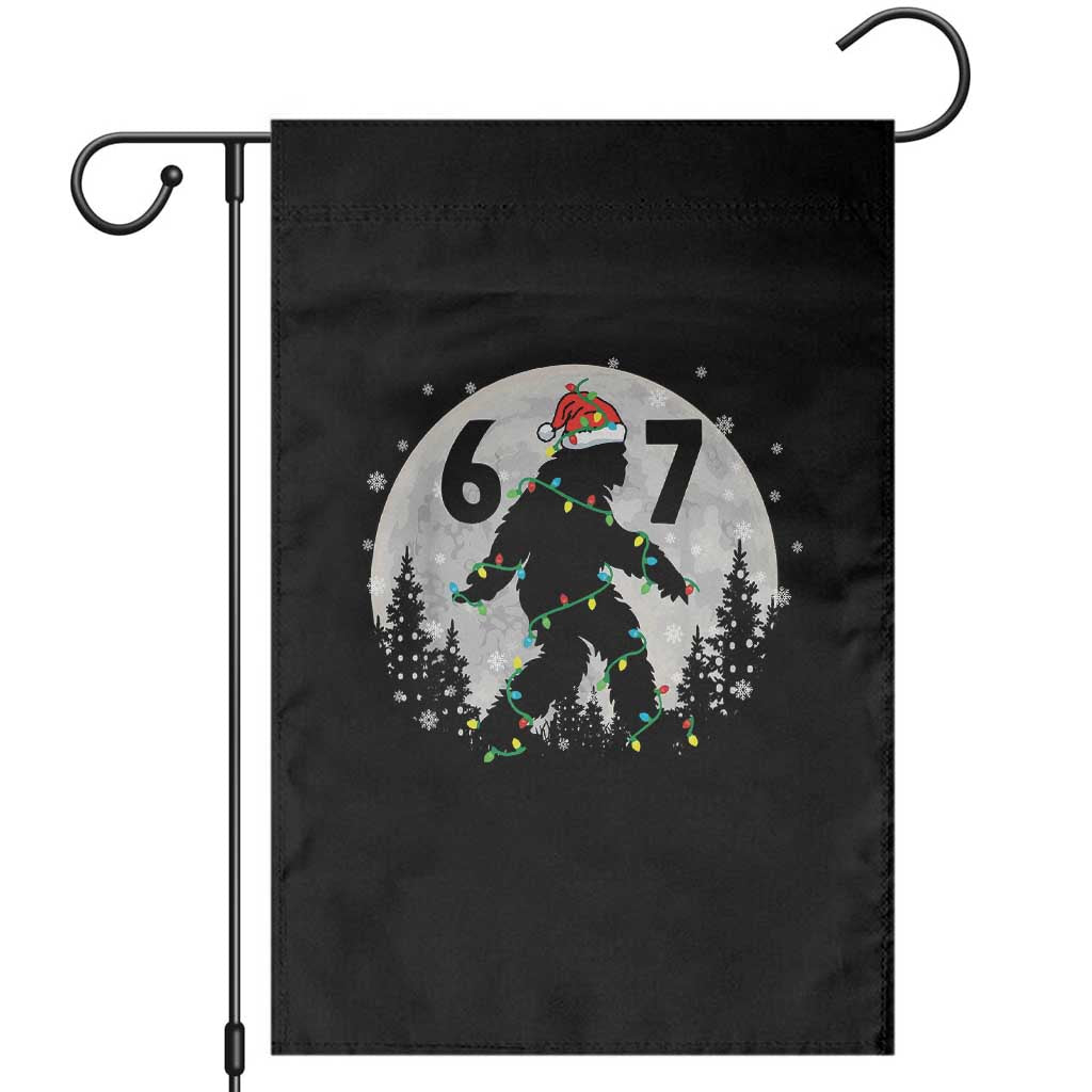 Funny Bigfoot 67 Christmas Night Stroll Moon Sasquatch Garden Flag - Wonder Print Shop