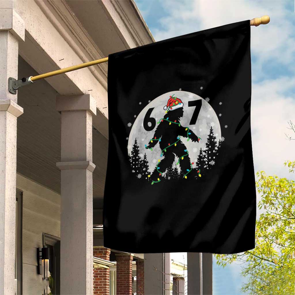Funny Bigfoot 67 Christmas Night Stroll Moon Sasquatch Garden Flag - Wonder Print Shop