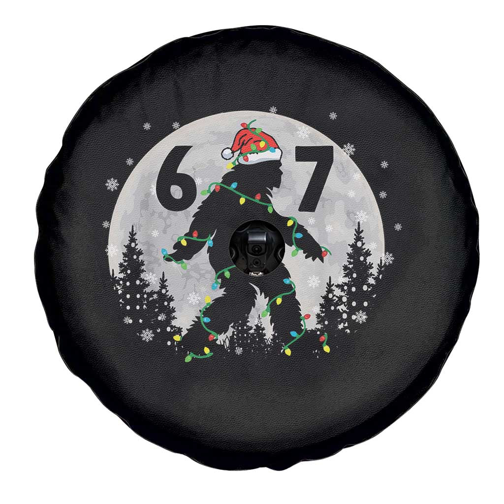 Funny Bigfoot 67 Christmas Night Stroll Moon Sasquatch Spare Tire Cover - Wonder Print Shop