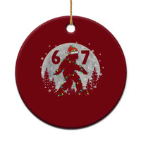 Funny Bigfoot 67 Christmas Night Stroll Moon Sasquatch Ceramic Ornament - Wonder Print Shop