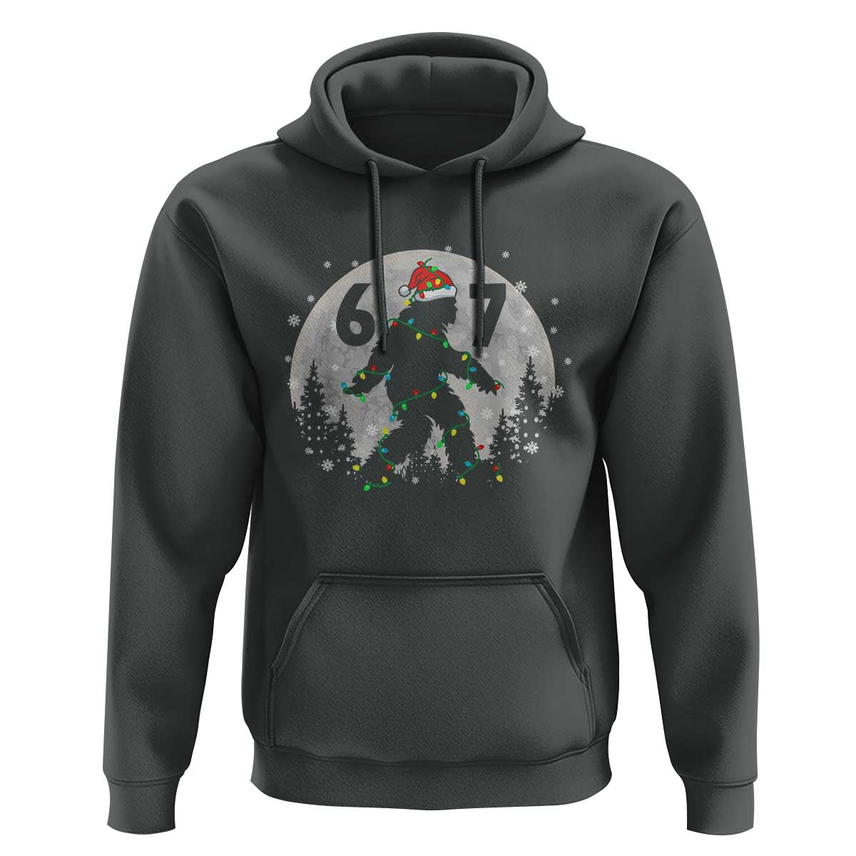 Funny Bigfoot 67 Christmas Night Stroll Moon Sasquatch Hoodie - Wonder Print Shop