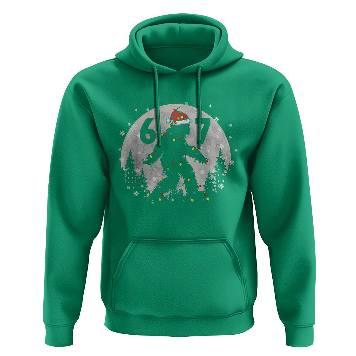 Funny Bigfoot 67 Christmas Night Stroll Moon Sasquatch Hoodie - Wonder Print Shop
