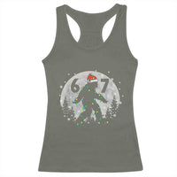 Funny Bigfoot 67 Christmas Night Stroll Moon Sasquatch Racerback Tank Top - Wonder Print Shop