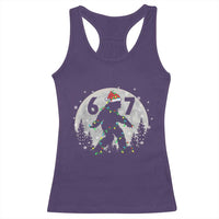 Funny Bigfoot 67 Christmas Night Stroll Moon Sasquatch Racerback Tank Top - Wonder Print Shop