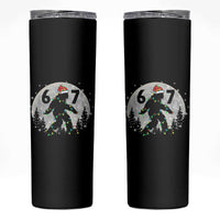 Funny Bigfoot 67 Christmas Night Stroll Moon Sasquatch Skinny Tumbler - Wonder Print Shop