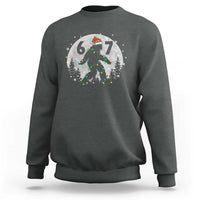 Funny Bigfoot 67 Christmas Night Stroll Moon Sasquatch Sweatshirt - Wonder Print Shop