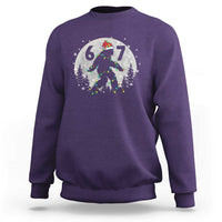 Funny Bigfoot 67 Christmas Night Stroll Moon Sasquatch Sweatshirt - Wonder Print Shop