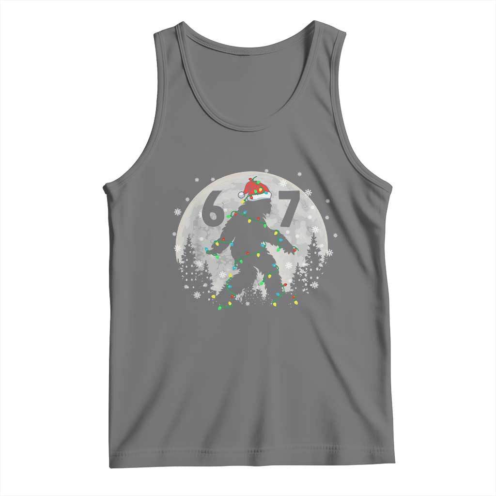 Funny Bigfoot 67 Christmas Night Stroll Moon Sasquatch Tank Top - Wonder Print Shop