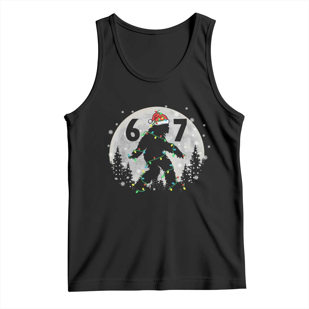 Funny Bigfoot 67 Christmas Night Stroll Moon Sasquatch Tank Top - Wonder Print Shop