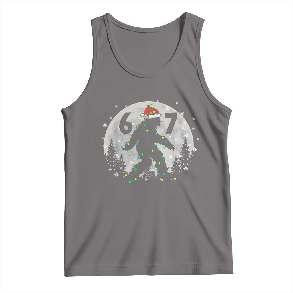 Funny Bigfoot 67 Christmas Night Stroll Moon Sasquatch Tank Top - Wonder Print Shop
