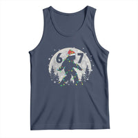 Funny Bigfoot 67 Christmas Night Stroll Moon Sasquatch Tank Top - Wonder Print Shop