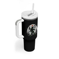 Funny Bigfoot 67 Christmas Night Stroll Moon Sasquatch Tumbler With Handle - Wonder Print Shop