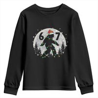 Funny Bigfoot 67 Christmas Night Stroll Moon Sasquatch Youth Sweatshirt - Wonder Print Shop