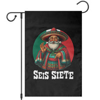 Funny Mexican Christmas 67 Garden Flag Seis Siete Santa In Mexico - Wonder Print Shop