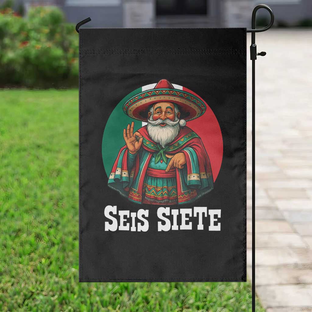 Funny Mexican Christmas 67 Garden Flag Seis Siete Santa In Mexico - Wonder Print Shop