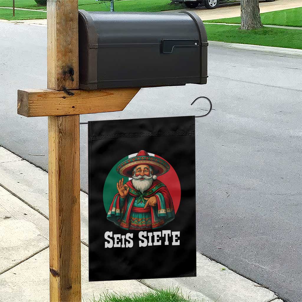 Funny Mexican Christmas 67 Garden Flag Seis Siete Santa In Mexico - Wonder Print Shop