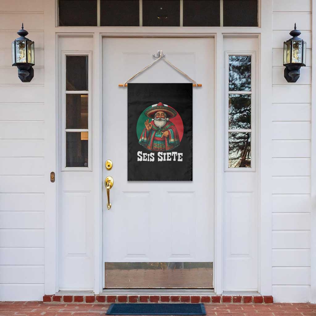 Funny Mexican Christmas 67 Garden Flag Seis Siete Santa In Mexico - Wonder Print Shop