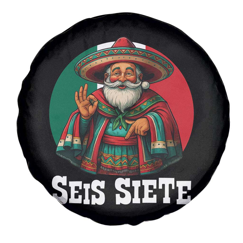 Funny Mexican Christmas 67 Spare Tire Cover Seis Siete Santa In Mexico - Wonder Print Shop
