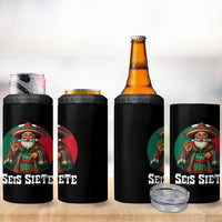 Funny Mexican Christmas 67 4 in 1 Can Cooler Tumbler Seis Siete Santa In Mexico - Wonder Print Shop
