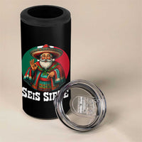 Funny Mexican Christmas 67 4 in 1 Can Cooler Tumbler Seis Siete Santa In Mexico - Wonder Print Shop