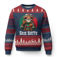 Funny Mexican Xmas 67 Ugly Christmas Sweater Seis Siete Santa In Mexico - Wonder Print Shop