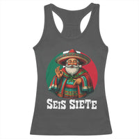 Funny Mexican Christmas 67 Racerback Tank Top Seis Siete Santa In Mexico - Wonder Print Shop