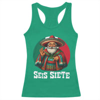 Funny Mexican Christmas 67 Racerback Tank Top Seis Siete Santa In Mexico - Wonder Print Shop