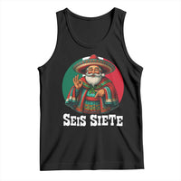 Funny Mexican Christmas 67 Tank Top Seis Siete Santa In Mexico - Wonder Print Shop