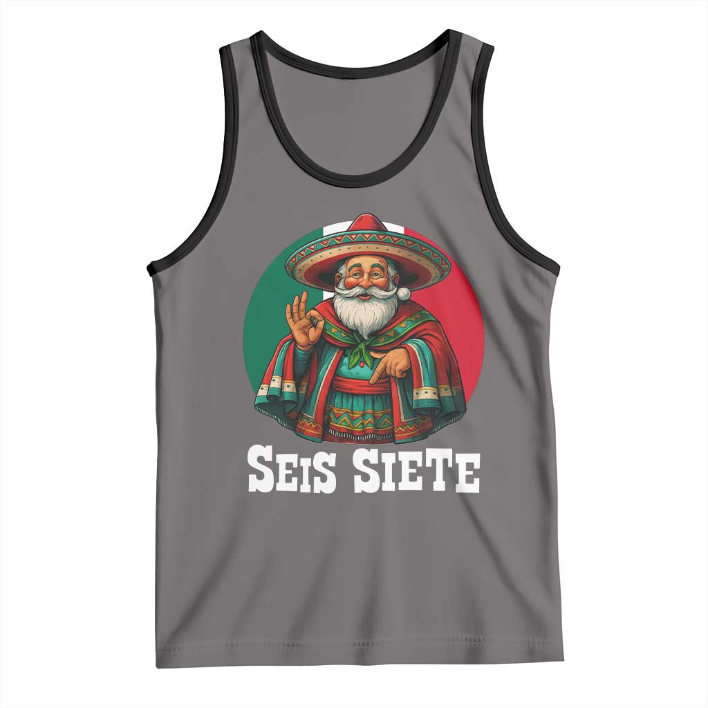 Funny Mexican Christmas 67 Tank Top Seis Siete Santa In Mexico - Wonder Print Shop