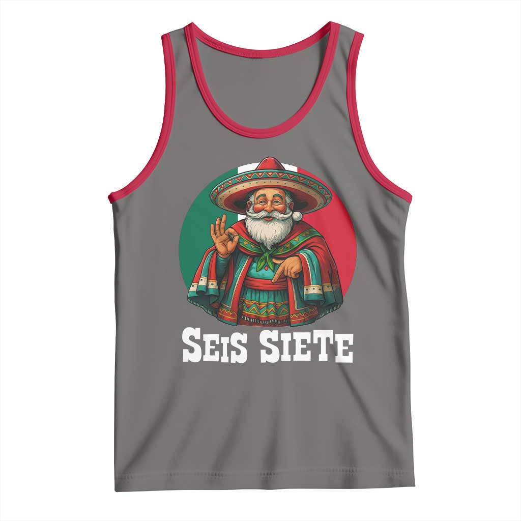 Funny Mexican Christmas 67 Tank Top Seis Siete Santa In Mexico - Wonder Print Shop