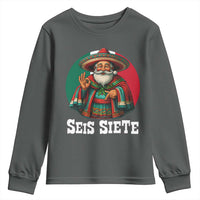Funny Mexican Christmas 67 Youth Sweatshirt Seis Siete Santa In Mexico - Wonder Print Shop