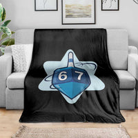 Funny Hanukkah 67 Throw Blanket Six Seven Meme Dreidel Star Of David - Wonder Print Shop