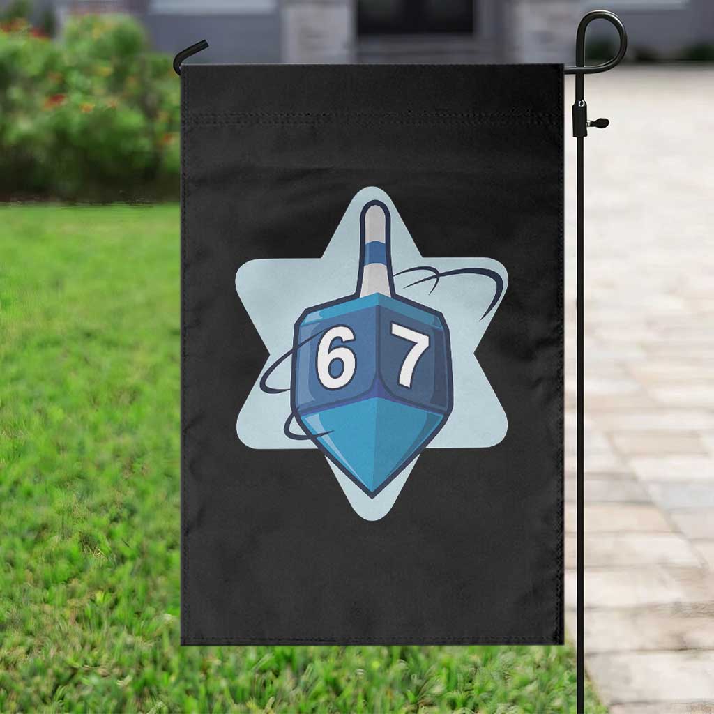 Funny Hanukkah 67 Garden Flag Six Seven Meme Dreidel Star Of David - Wonder Print Shop