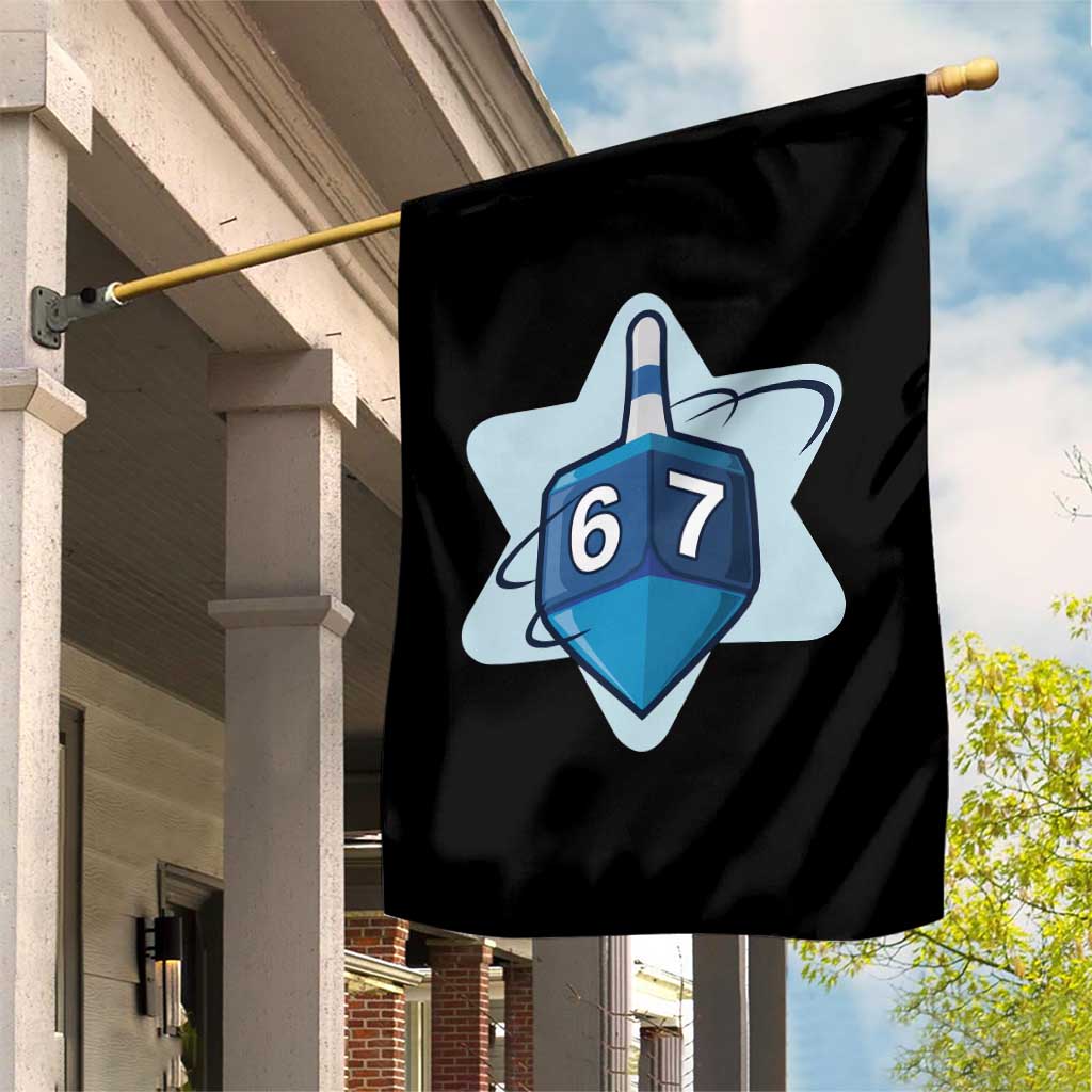 Funny Hanukkah 67 Garden Flag Six Seven Meme Dreidel Star Of David - Wonder Print Shop