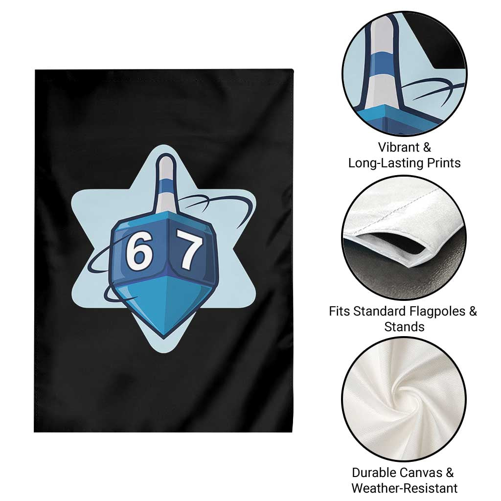 Funny Hanukkah 67 Garden Flag Six Seven Meme Dreidel Star Of David - Wonder Print Shop