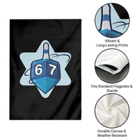 Funny Hanukkah 67 Garden Flag Six Seven Meme Dreidel Star Of David - Wonder Print Shop