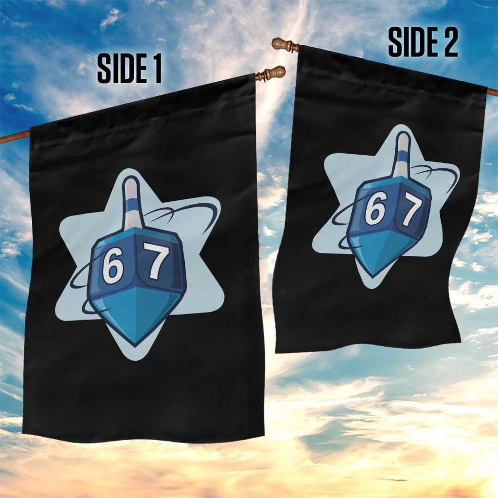 Funny Hanukkah 67 Garden Flag Six Seven Meme Dreidel Star Of David - Wonder Print Shop