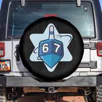 Funny Hanukkah 67 Spare Tire Cover Six Seven Meme Dreidel Star Of David - Wonder Print Shop
