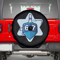 Funny Hanukkah 67 Spare Tire Cover Six Seven Meme Dreidel Star Of David - Wonder Print Shop