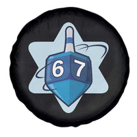 Funny Hanukkah 67 Spare Tire Cover Six Seven Meme Dreidel Star Of David - Wonder Print Shop