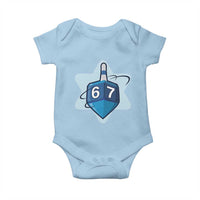 Funny Hanukkah 67 Baby Onesie Six Seven Meme Dreidel Star Of David - Wonder Print Shop