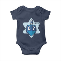 Funny Hanukkah 67 Baby Onesie Six Seven Meme Dreidel Star Of David - Wonder Print Shop